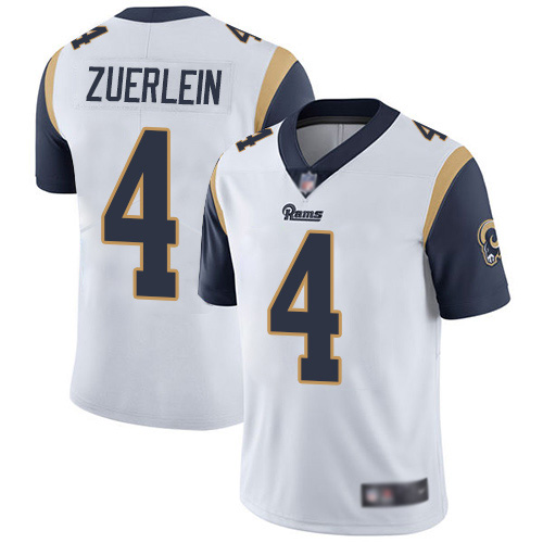 Los Angeles Rams Limited White Men Greg Zuerlein Road Jersey NFL Football #4 Vapor Untouchable->los angeles rams->NFL Jersey